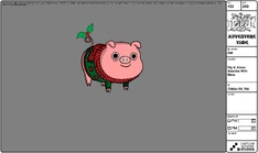 Modelsheet Pig in Xmas Sweater with Rims