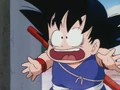 Goku about to get hit
