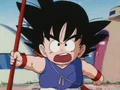 Goku yelling at Oolong