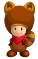 Red tanooki toad