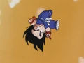 Goku about to grab his pole to face yamcha