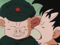 Goku sleeping oolong smiling