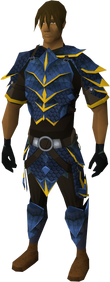 Dragonhide body (g) equipped (blue)