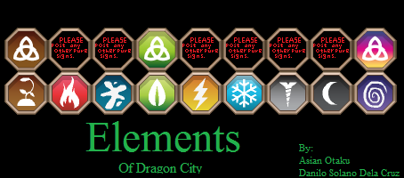 description of the element symbols in dragon city