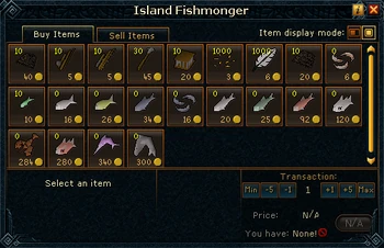 Island Fishmonger stock