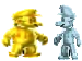 Gold wario and silver waluigi