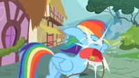 Rainbow Dash Slapped by a purse S2E8