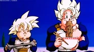 Gohan y Goku Comiendo