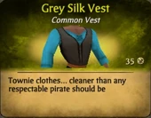 Grey Silk Vest
