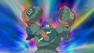 EP758 Golurk de Larry usando fuerza