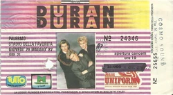 Stadio La Favorita, Palermo, Italy WIKIPEDIA BIGLIETTO DURAN DURAN TICKET STUB U2 JOSHUA TREE TOUR ALBUM