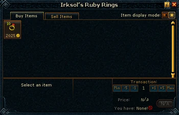 Irksol's Ruby Rings stock