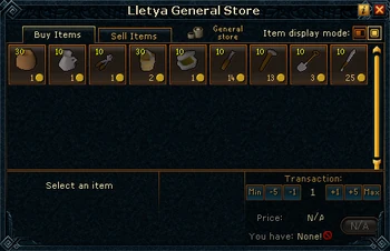 Lletya General Store stock