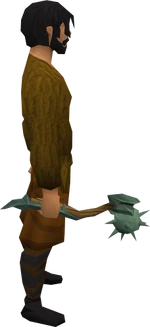 Adamant mace equipped