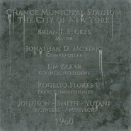 Stadium plaque BO