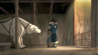 Korra and Katara hug