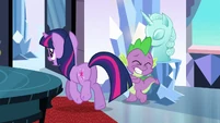 Twilight trotting past Spike S3E2