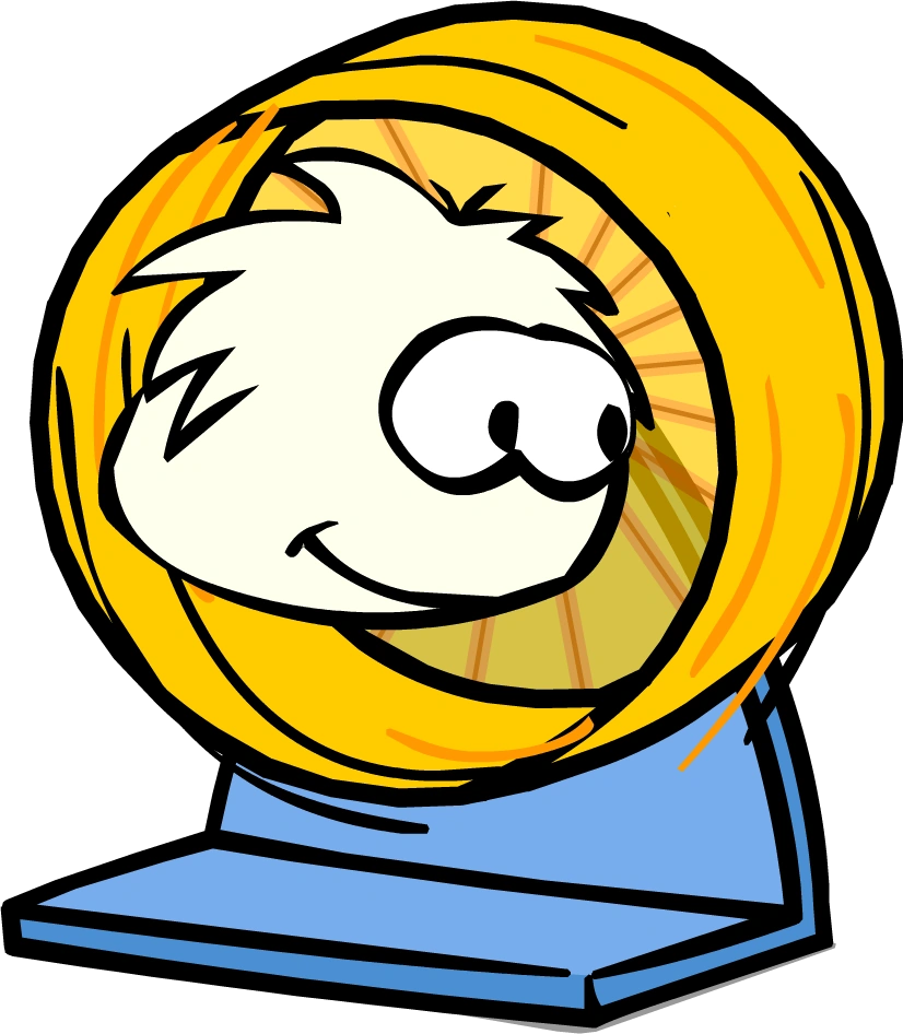 Running Wheel White Puffle