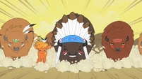 Buffalos charging S1E21