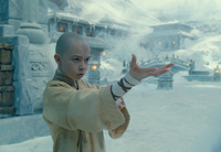 Film - Aang prepares to waterbend