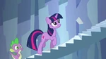 Twilight and Spike confidently going up the stairs S3E2