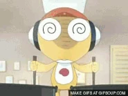 Kururu eating