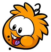 Orange Puffle Pin