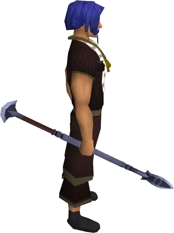 Mithril spear equipped