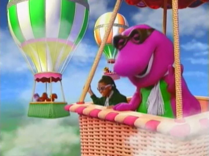 barney whisks stephen and his friends, hannah, kim, and chip, to camp wanna...