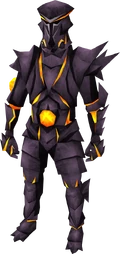 Obsidian warrior helm equipped