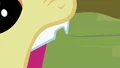 Close-up on Apple Bloom's chipped tooth S2E6.png
