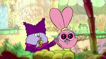 Chowder and Panini holding hands