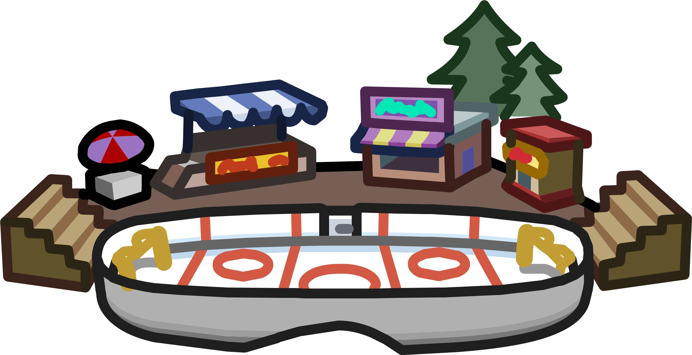 Ice Rink From Town