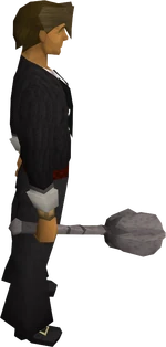 Ancient mace equipped