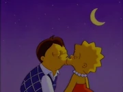 Lisa kissing Nelson