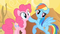 Rainbow Dash Shushing Pinkie Pie S1E21