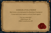 Banshee Champion reward