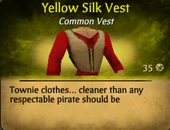 Yellow silk vest