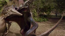 NewWorldPteranodon+UtahraptorFighting