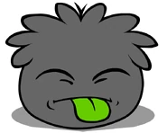 Black Puffle tongue