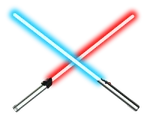Dueling lightsabers