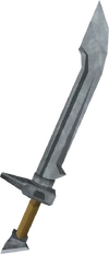 Steel scimitar detail