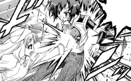 Yuzuriha knocks Medaka back
