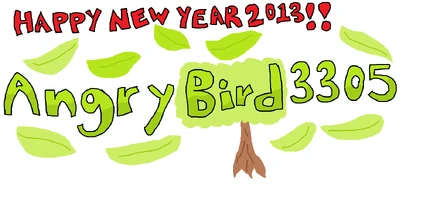AngryBird3305 Happy New Year 2013 Logo