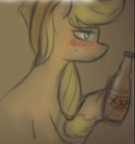 Applejack with an alcohol bottle