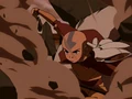 Aang destroys rock.png