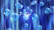 EP764 Vaporeon usando rayo burbuja