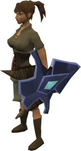 Argonite kiteshield equipped