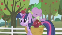 An apple hitting Twilight in the head S01E03