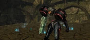 Samus watches Ridley's demise